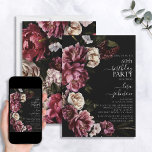 60th Birthday Modern Moody Burgundy Blush Floral Invitation<br><div class="desc">Treat your loved one to a day they will never forget with this stunning 60th Birthday Modern Burgundy Blush Script Floral Invitation! Perfect for adding a touch of modern elegance to the big event, this invitation features photographs of real flowers in a beautiful burgundy blush theme, giving you and all...</div>