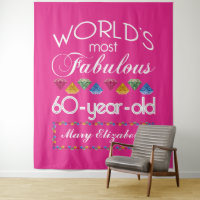 60th Birthday Most Fabulous Colourful Gems Pink