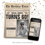 60th Birthday Newspaper Cover Humour Custom Photo Invitation<br><div class="desc">60th Birthday Newspaper Cover Humour Custom Photo Invitation. A cool and humourous birthday invitation design that looks like a vintage newspaper!  It is customisable and can be used for any age birthday party! Need help with this design template? Contact the design by clicking on the 'Message' button below.</div>