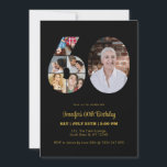 60th Birthday Number 60 Photo Collage Modern Black Invitation<br><div class="desc">Mark sixty years of wonderful memories and adventures with this captivating 60th Birthday Number Photo Collage. This customisable template is the perfect blend of creativity and sentiment, allowing you to create a truly memorable gift for your loved one's special day. Capture the essence of incredible years in a single masterpiece...</div>