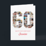 60th Birthday Number 60 Photo Collage Personalised Card<br><div class="desc">Celebrate momentous 60th Birthday with this cute card. It's a personalised photo collage birthday card that allows you to create a truly unique and memorable design. This customisable template lets you insert your own cherished photos, capturing the precious moments throughout the year. This custom card is perfect for commemorating your...</div>