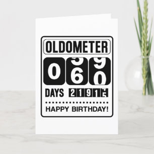 60th Birthday Oldometer Card