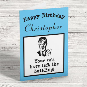 60th Birthday Over The Hill Funny Personalised Card