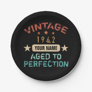 60th Birthday Party 1962 Add Your Name Paper Plate