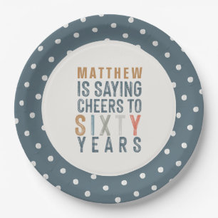 60th birthday party accessories decor paper plate