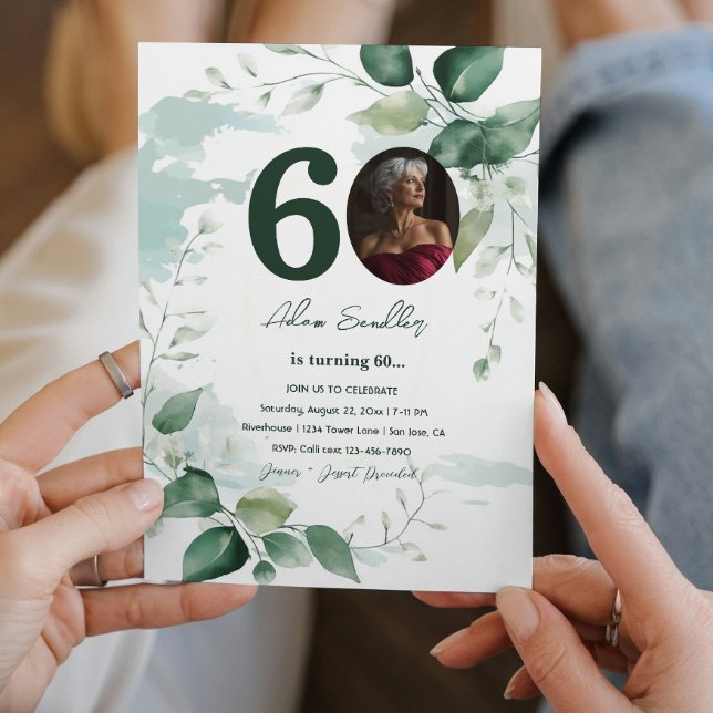 60th Birthday party and green brunches invitations (Creator Uploaded)
