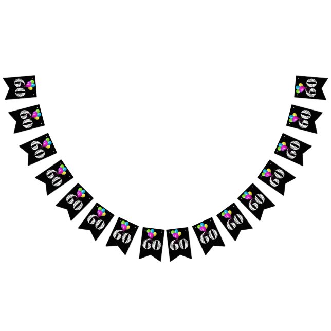 60th birthday party balloons bunting  (All)