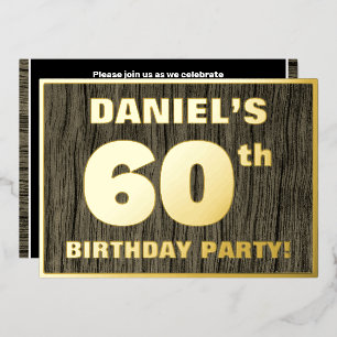 60th Birthday Party: Bold, Faux Wood Grain Pattern