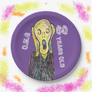 60th Birthday party celebrations 60 years Paper Plate