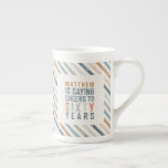 60th birthday party decor or birthday gift bone china mug<br><div class="desc">60th sixty birthday party decor or birthday gift. Part of a coordination collection. Modern typography design hand pained lettering effect.</div>