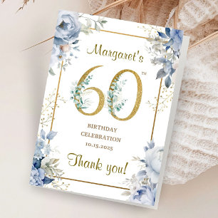 60th Birthday Party Folded Thank You Cards