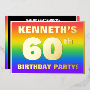 60th Birthday Party: Fun, Colourful Rainbow Patter