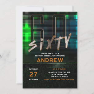 60th Birthday Party Ideas for Guys Invitation