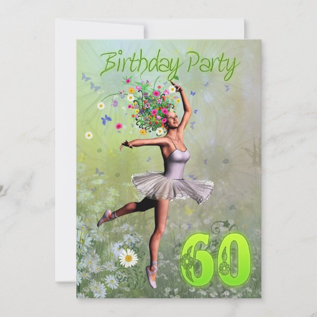 60th Birthday party invitation (Front)