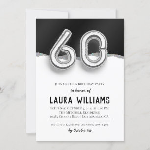 60th Birthday Party Invitation