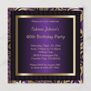 60th Birthday Party Invitation