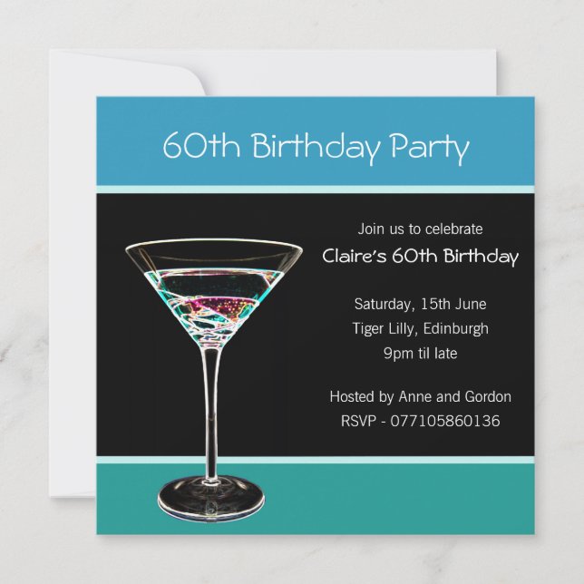 60th Birthday Party Invitation (Front)