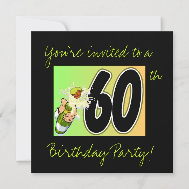 60th birthday party invitations (Front)