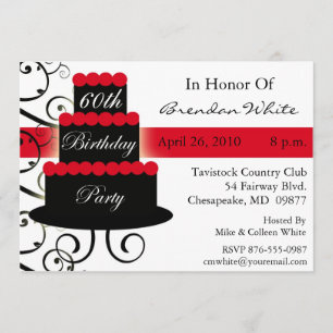 60th Birthday Party Invitations