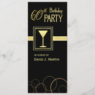 60th Birthday Party Invitations - Contemporary