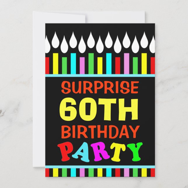 60th Birthday Party Invitations - Do it yourself! (Front)