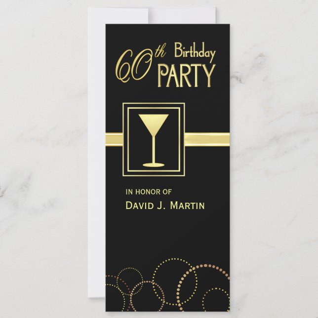 60th Birthday Party Invitations - Surprise Party (Front)