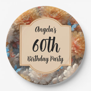 60th Birthday Party Paper Plate