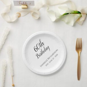 60th Birthday Party Paper Plates