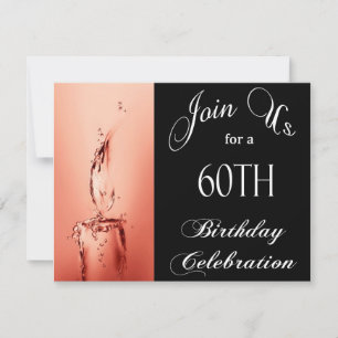 60th Birthday Party Personalised Invitation