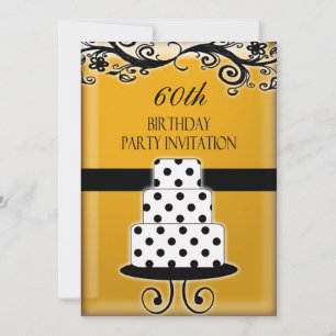 60th Birthday Party Personalised Invitation