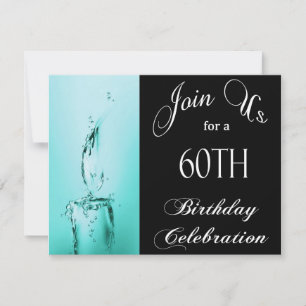 60th Birthday Party Personalised Invitation