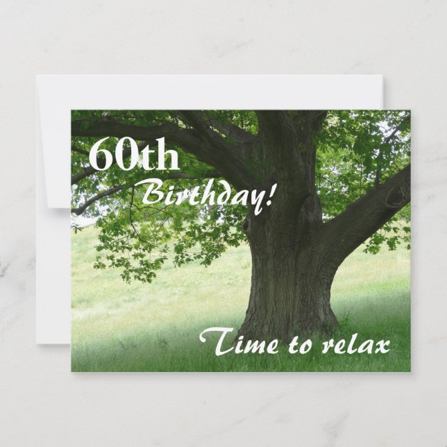 60th Birthday Party-Relax/with Quote Invitation (Front)