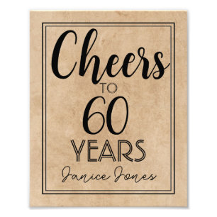 60th birthday party sign