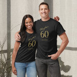 60TH Birthday Party T-Shirt<br><div class="desc">Celebrate your milestone 60th birthday in style with this unique black and gold t-shirt from Zazzle! Sharing memories and laughs with family and friends is always a great way to commemorate a special occasion, and our personalised t-shirt is the perfect way to capture this special moment. With a comfortable fit...</div>