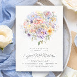 60th Birthday Party Watercolor Floral Bouquet Invitation<br><div class="desc">An elegant watercolor floral bouquet of vintage flowers decorates the top of this 60th birthday party invitation. The soft pastel flowers are accented with modern line art.</div>