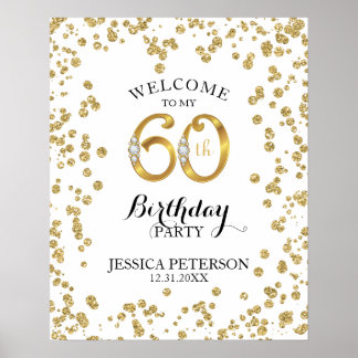 60th Birthday Party Welcome Sign