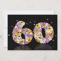 60th Birthday party, with flowered letters