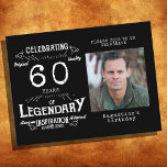 60th Birthday Photo Black Vintage Birthday Invites Postcard<br><div class="desc">These 60th birthday photo black vintage birthday postcard invites are the perfect way to commemorate a special milestone in your loved one's life! The classic design of this postcard style invitation features a beautiful vintage photo with black background, combined with elegant vintage font that create a timeless look. You can...</div>