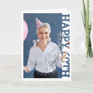 60th Birthday Photo college Card