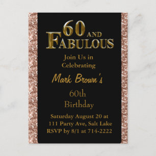 60th Birthday  Postcard