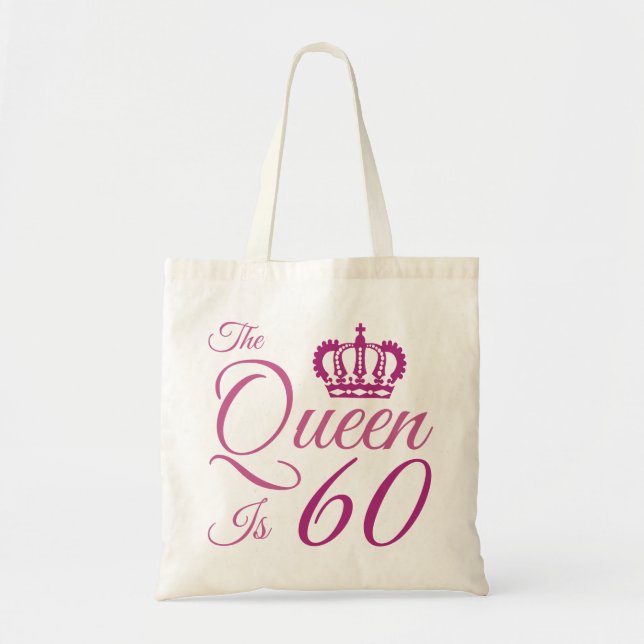60th Birthday Queen Tote Bag (Front)