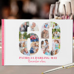 60th Birthday Remember When ... Pink Photo Collage Guest Book<br><div class="desc">This personalised photo guest book is a lovely milestone birthday keepsake for a 60th Birthday. You can either let the guests at the 60th birthday party celebration add their well wishes and reminiscences or, if you're not having a party, you can pre-fill it with photos and "remember when ... ",...</div>