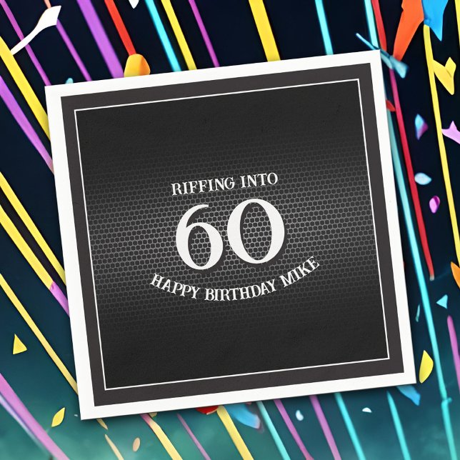 60th Birthday Rockstar Guitar Amp Speaker Cabinet  Napkin (60th Birthday Rockstar Guitar Amp Speaker Cabinet Napkins)