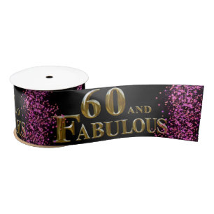 60th Birthday Satin Ribbon