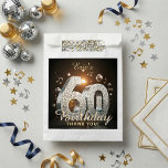 60th Birthday Silver Disco Ball Music Theme Party Favour Bags<br><div class="desc">Celebrate a milestone 60th birthday in spectacular style with these glamorous music and disco-themed party favor bags! The eye-catching design features a 3D silver disco ball texture on the number 60, surrounded by floating musical notes, glowing silver and gold spheres, and a star-studded dark background. Perfect for a music lover's...</div>