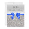 60th Birthday Silver Sequin Royal Blue Bow Diamond