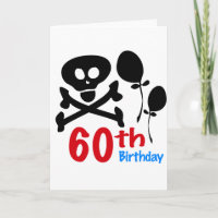 60th Birthday Skull Crossbones