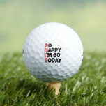 60th Birthday So Happy I'm 60 Today Gift Funny Golf Balls<br><div class="desc">sohappyim60, imhappysadtoday, birthday, giftidea, fathersday, funny, yearsold, dad, awsomegift, humour</div>