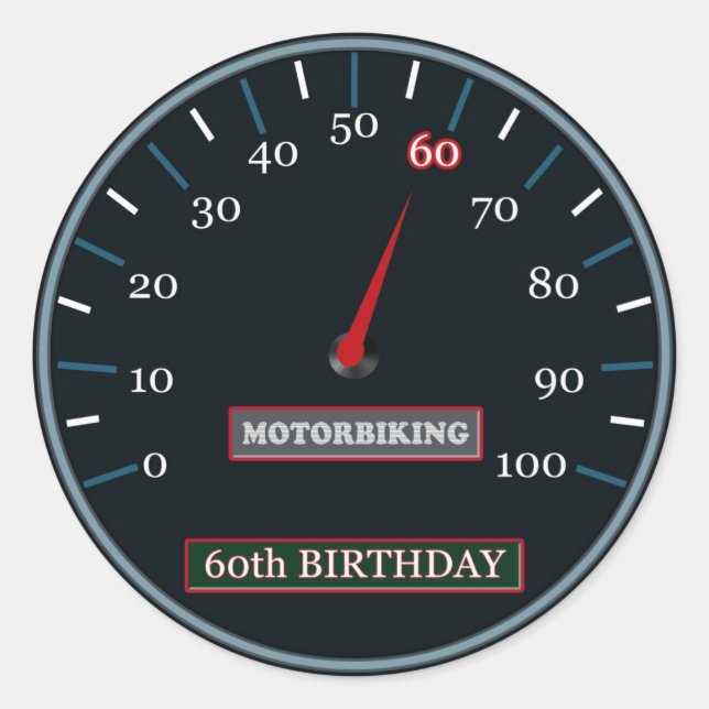 60th Birthday Sticker (Front)