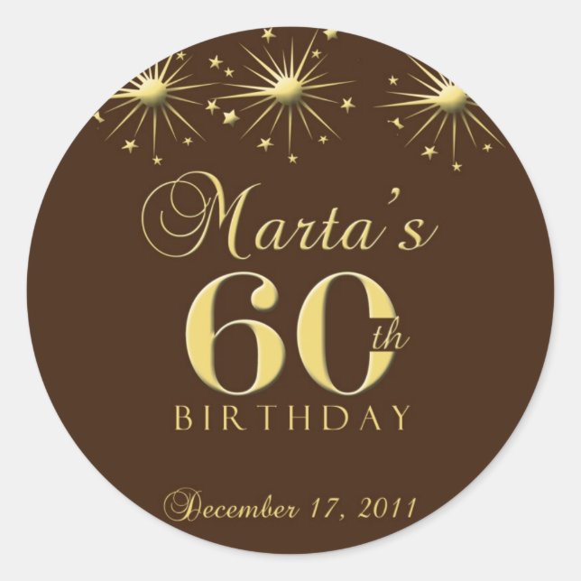 60th Birthday Stickers (Front)